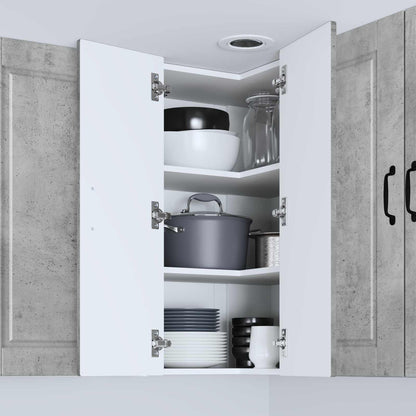 Mobile angolare per parete PORTO Grigio cemento 57 x 57 x 80 cm | homemem39