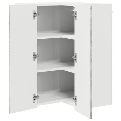 Mobile angolare per parete PORTO Grigio cemento 57 x 57 x 80 cm