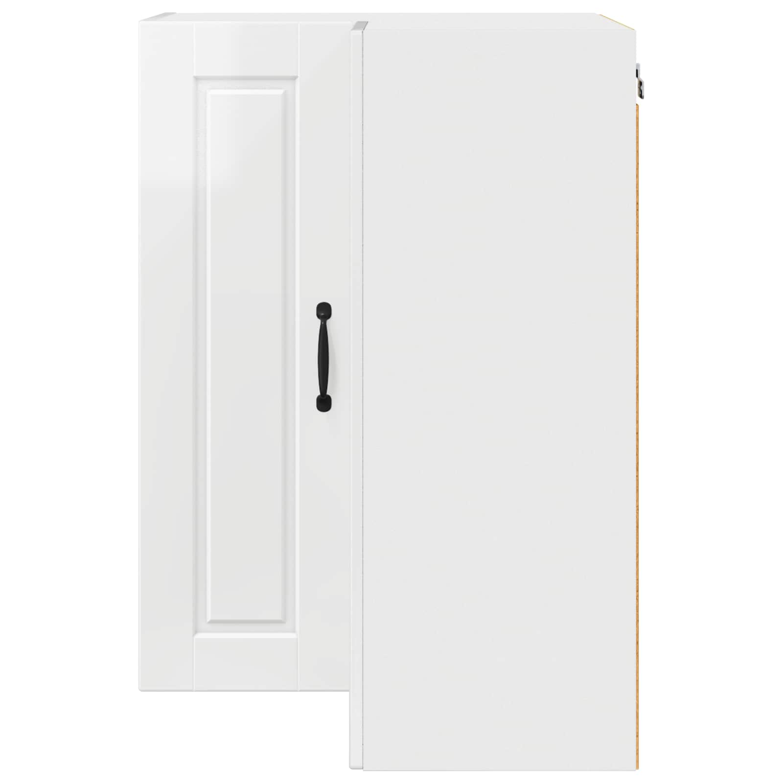 Mobile angolare per parete PORTO Bianco Lucido 57 x 57 x 80 cm | homemem39