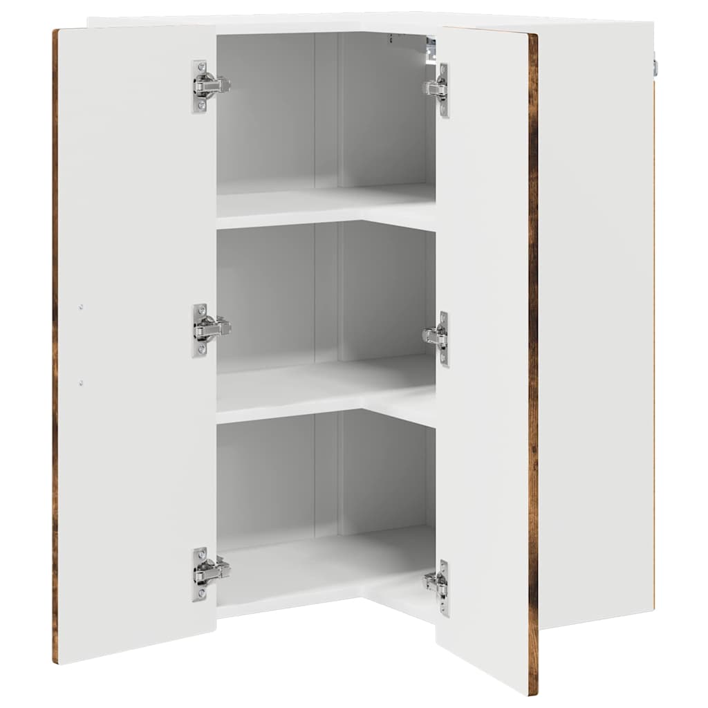 Mobile angolare per parete PORTO Rovere fumé 57 x 57 x 80 cm | homemem39