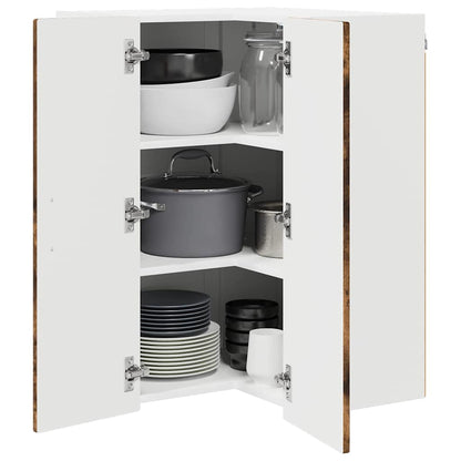 Mobile angolare per parete PORTO Rovere fumé 57 x 57 x 80 cm | homemem39