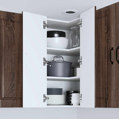 Mobile angolare per parete PORTO Rovere Marrone 57 x 57 x 80 cm | homemem39