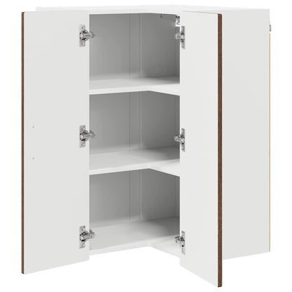 Mobile angolare per parete PORTO Rovere Marrone 57 x 57 x 80 cm | homemem39