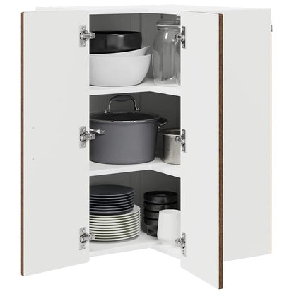 Mobile angolare per parete PORTO Rovere Marrone 57 x 57 x 80 cm