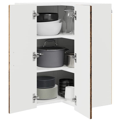 Mobile angolare per parete PORTO Legno vecchio 57 x 57 x 80 cm