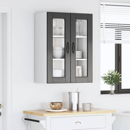 Mobile in vetro da parete PORTO Nero 60 x 31 x 80 cm | homemem39