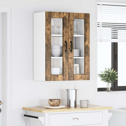 Mobile in vetro da parete PORTO Rovere fumé 60 x 31 x 80 cm | homemem39