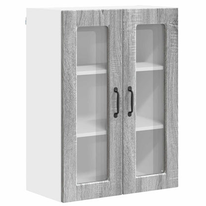 Mobile in vetro da parete PORTO Grigio Sonoma 60 x 31 x 80 cm | homemem39