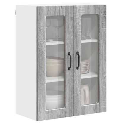 Mobile in vetro da parete PORTO Grigio Sonoma 60 x 31 x 80 cm | homemem39