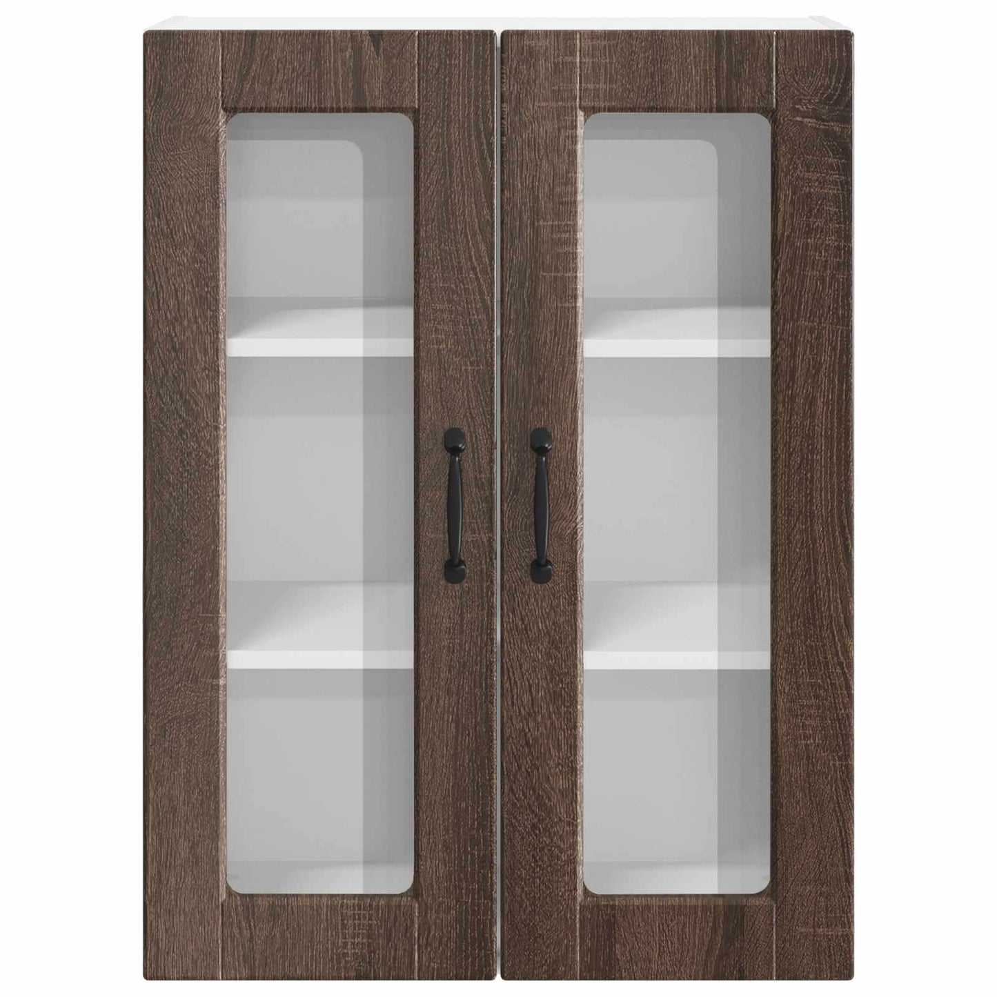 Mobile in vetro da parete PORTO Rovere Marrone 60 x 31 x 80 cm | homemem39