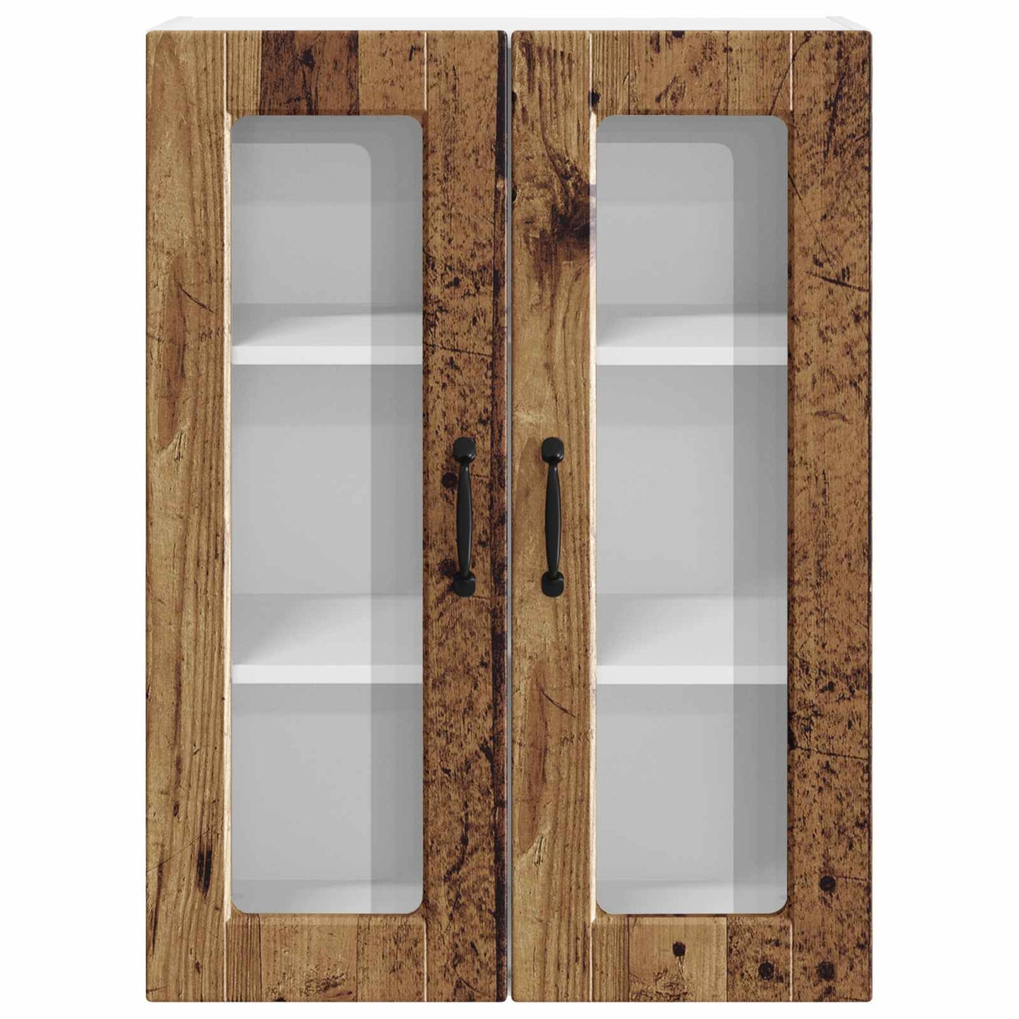 Mobile in vetro da parete PORTO Legno vecchio 60 x 31 x 80 cm | homemem39