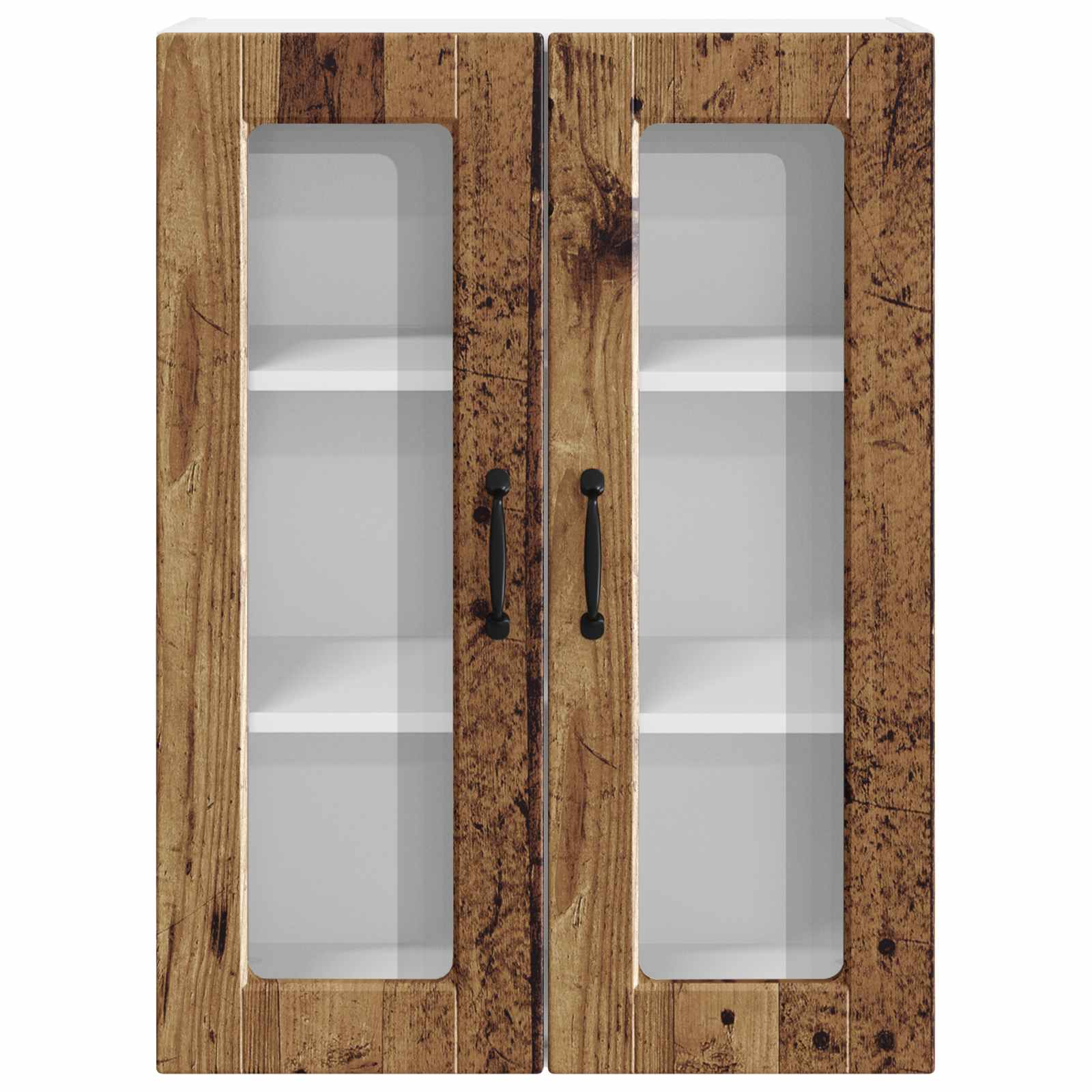 Mobile in vetro da parete PORTO Legno vecchio 60 x 31 x 80 cm | homemem39