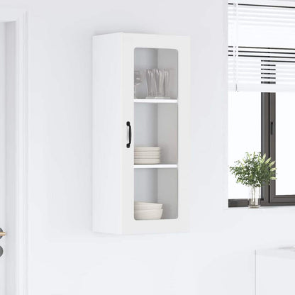 Mobile in vetro da parete PORTO Bianco 40 x 31 x 100 cm | homemem39