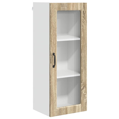 Mobile in vetro da parete PORTO Rovere Sonoma 40 x 31 x 100 cm | homemem39