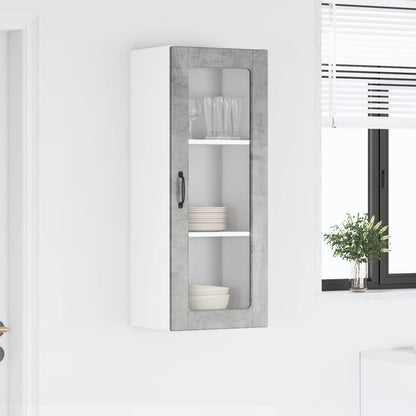 Mobile in vetro da parete PORTO Grigio cemento 40 x 31 x 100 cm | homemem39