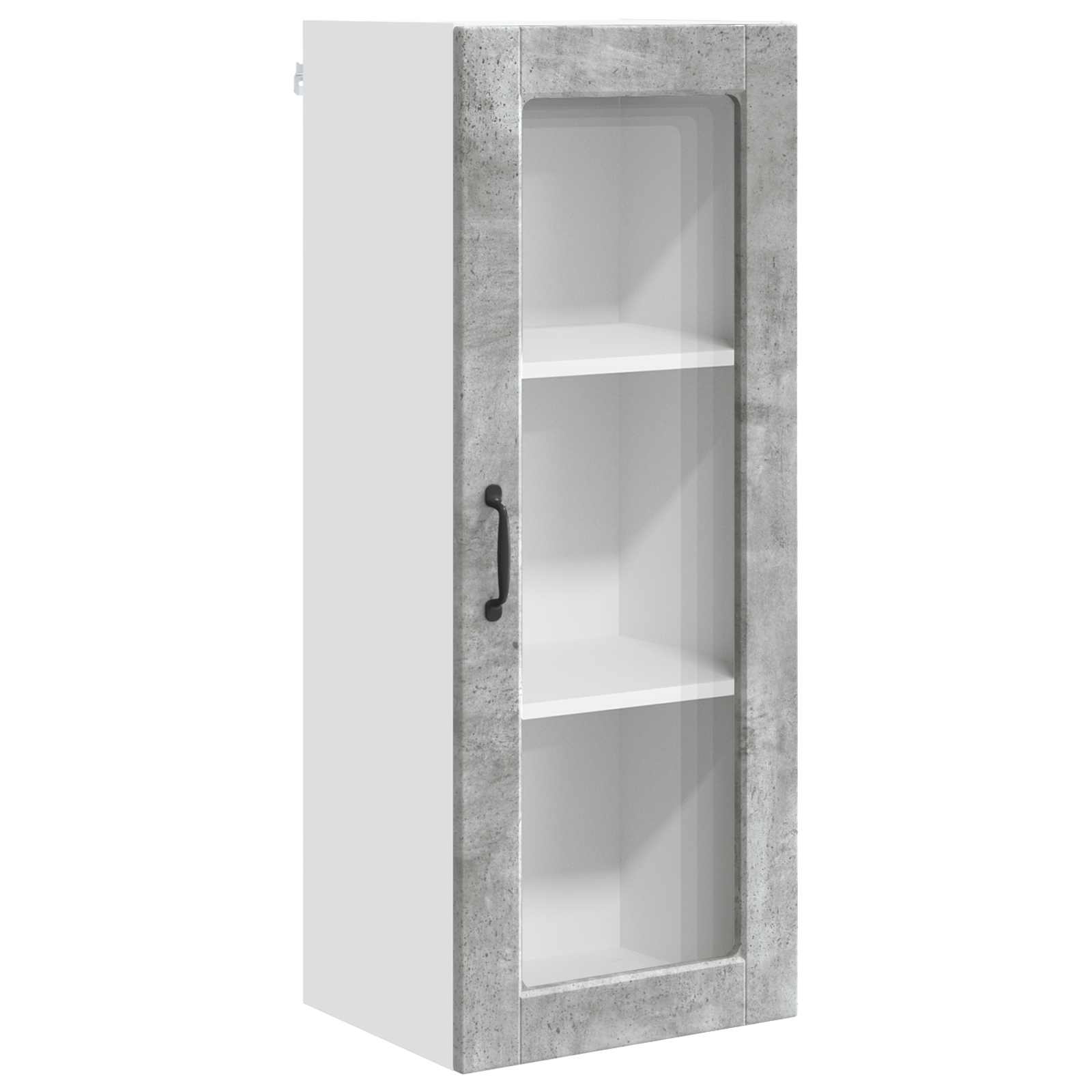 Mobile in vetro da parete PORTO Grigio cemento 40 x 31 x 100 cm | homemem39