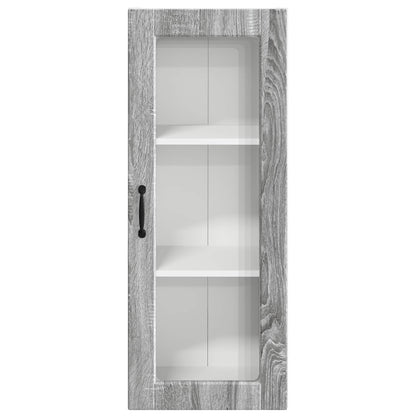 Mobile in vetro da parete PORTO Grigio Sonoma 40 x 31 x 100 cm | homemem39