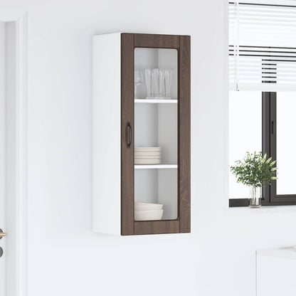 Mobile in vetro da parete PORTO Rovere Marrone 40 x 31 x 100 cm | homemem39