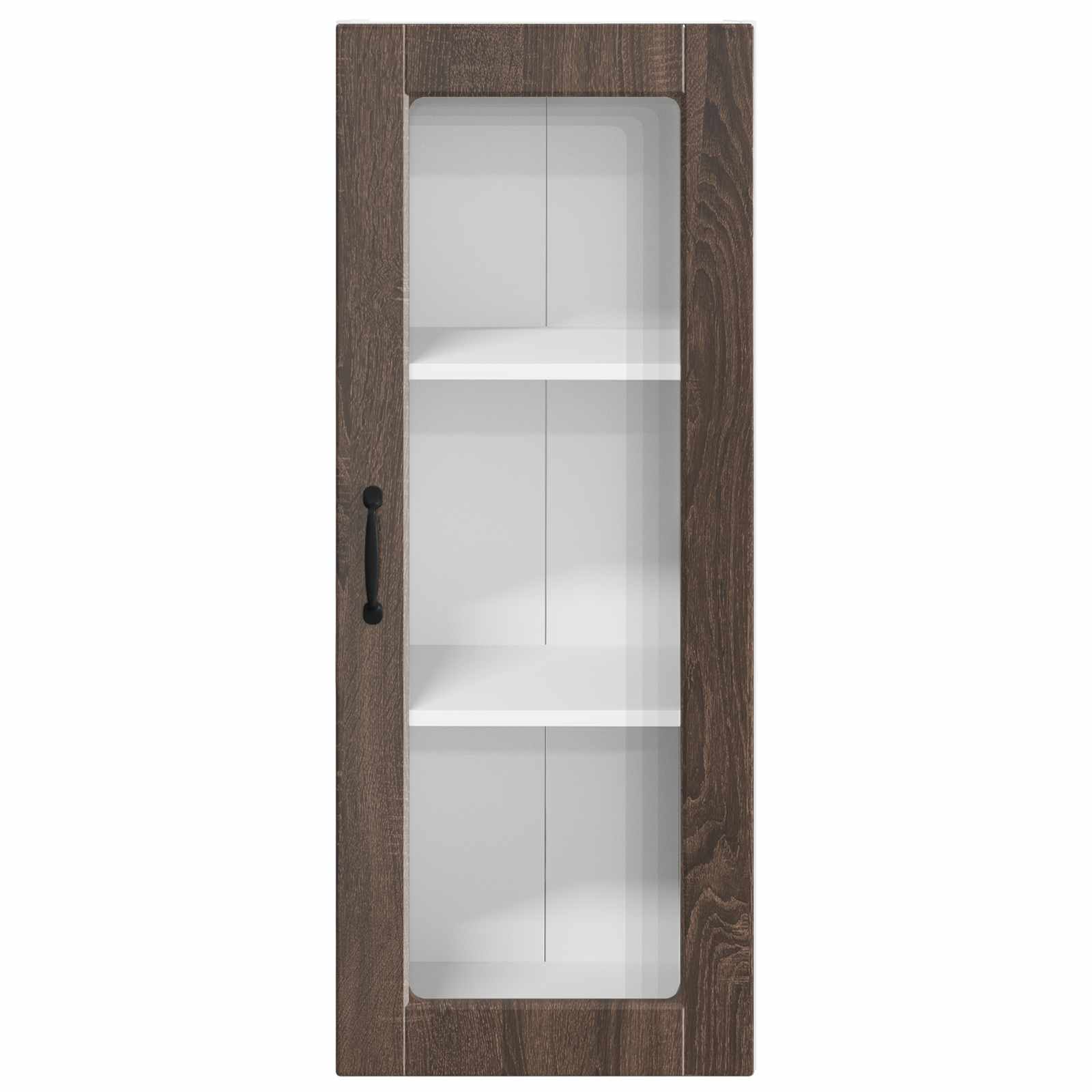 Mobile in vetro da parete PORTO Rovere Marrone 40 x 31 x 100 cm | homemem39
