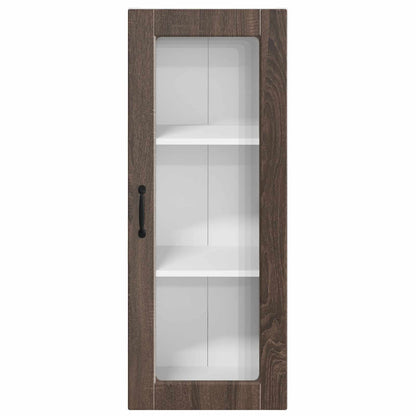 Mobile in vetro da parete PORTO Rovere Marrone 40 x 31 x 100 cm | homemem39