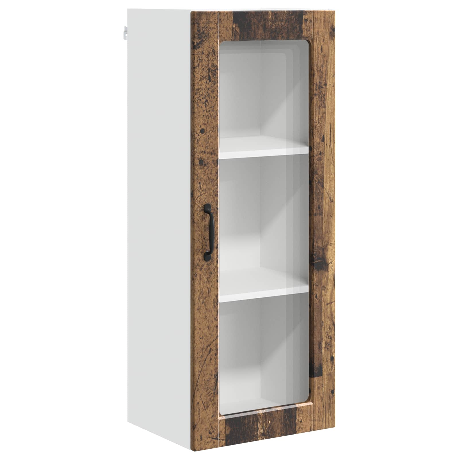 Mobile in vetro da parete PORTO Legno vecchio 40 x 31 x 100 cm | homemem39