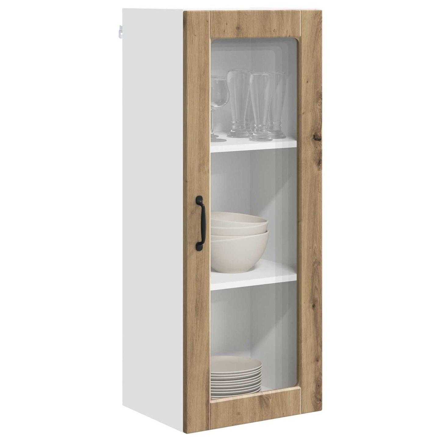 Mobile in vetro da parete PORTO Rovere artigianale | homemem39