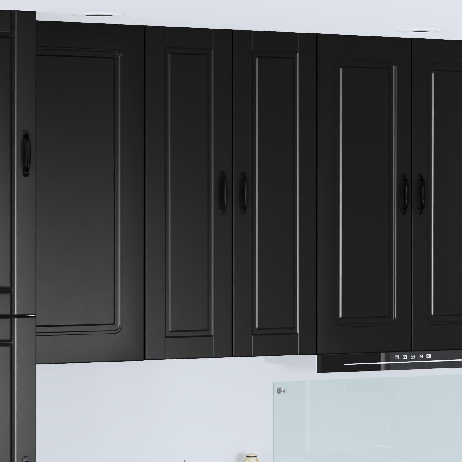 Armadietto a muro PORTO Nero 30 x 31 x 100 cm Legno multistrato | homemem39