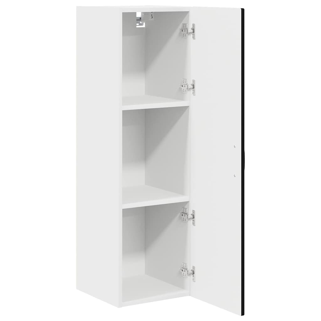 Armadietto a muro PORTO Nero 30 x 31 x 100 cm Legno multistrato | homemem39