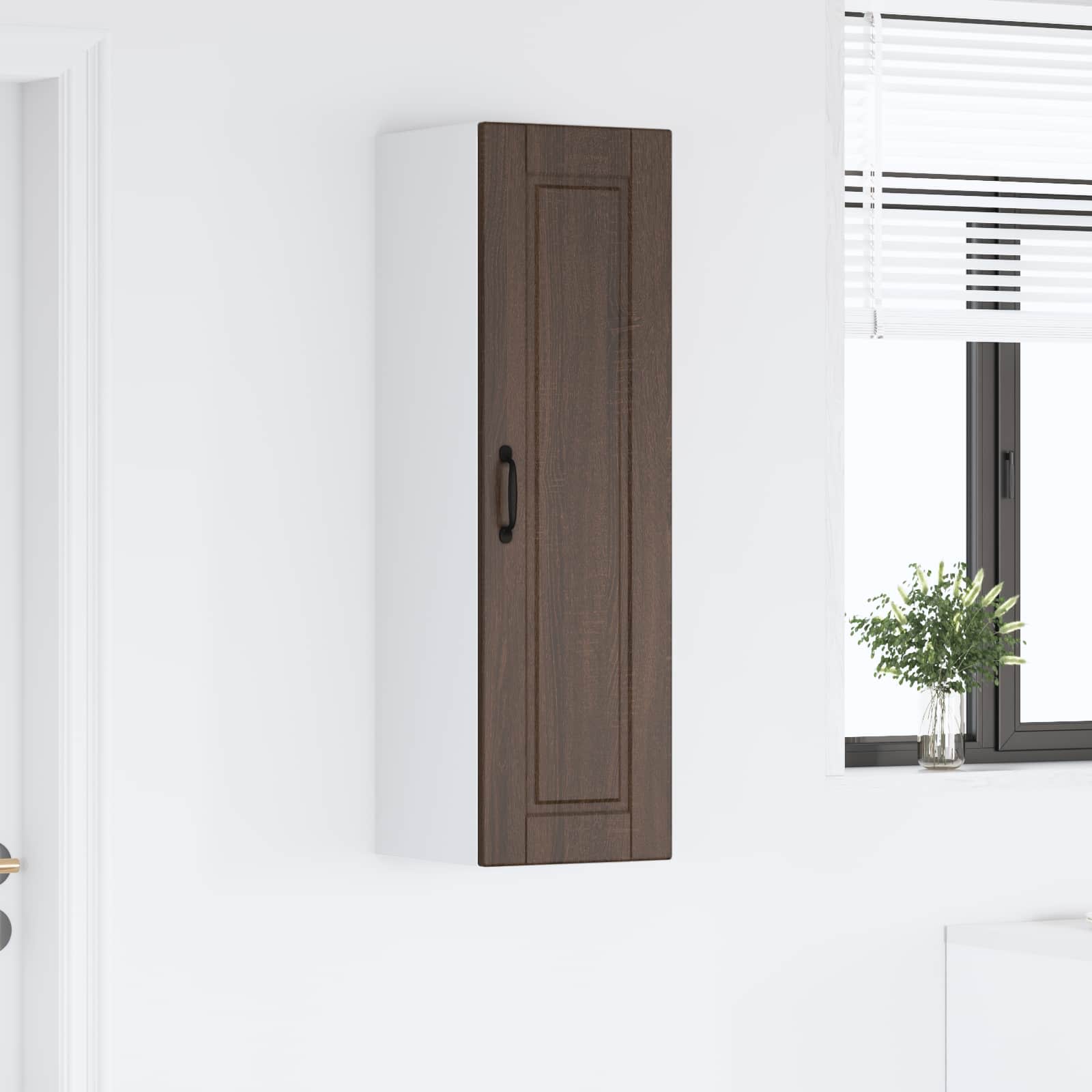 Armadietto a muro PORTO Rovere Marrone 30 x 31 x 100 cm | homemem39