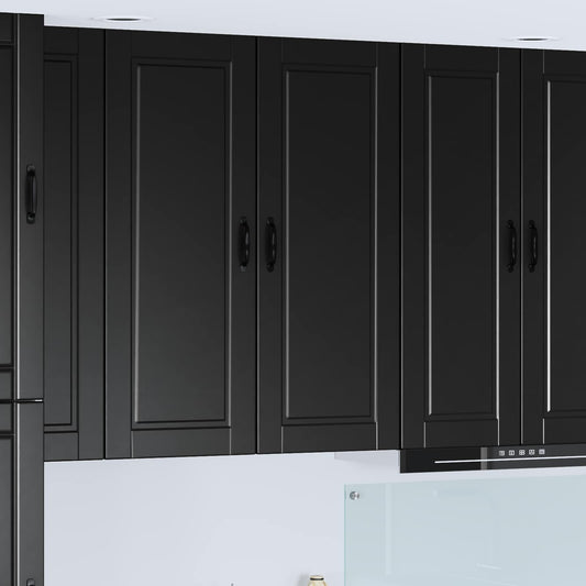 Armadietto a muro PORTO Nero 40 x 31 x 100 cm Legno multistrato | homemem39