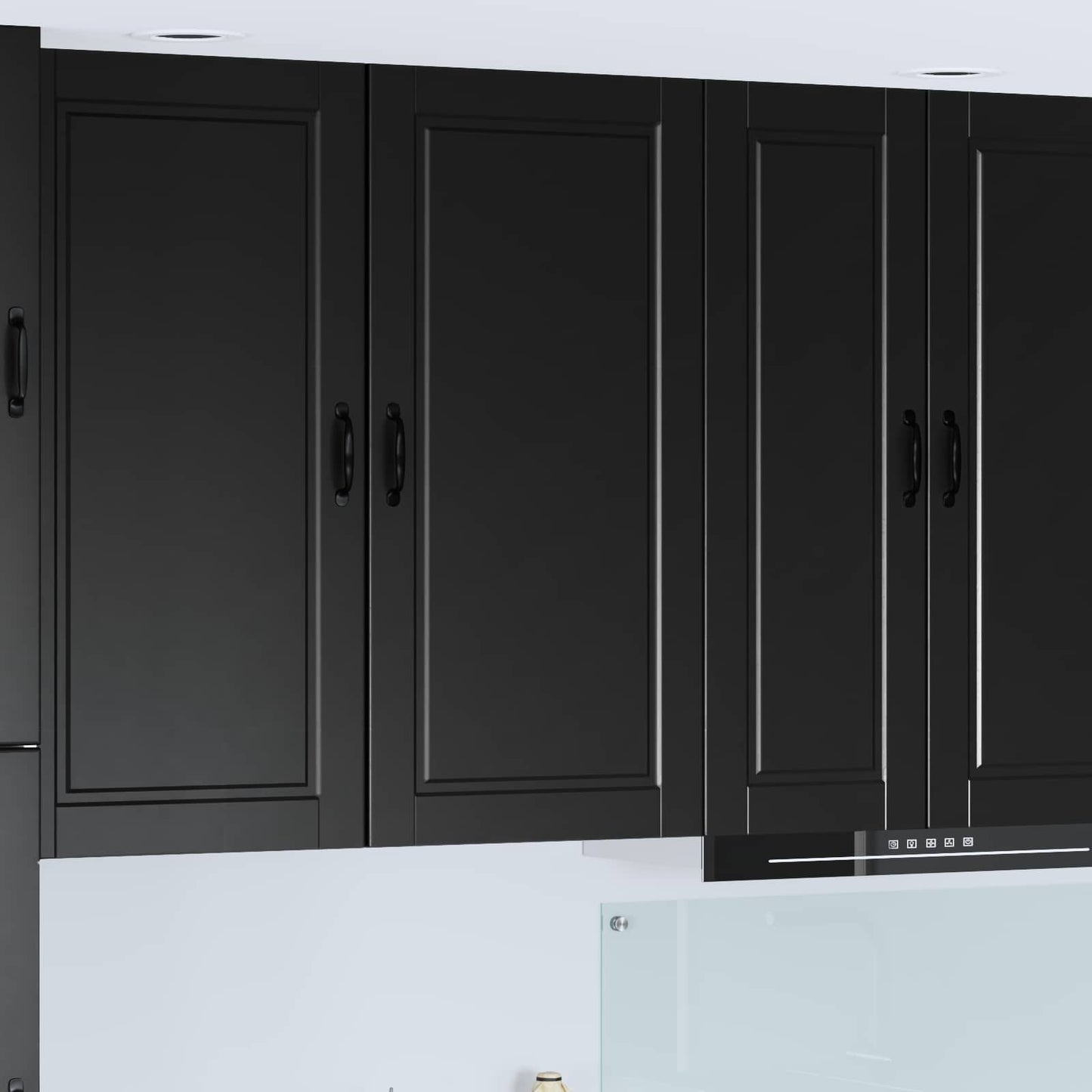 Armadietto a muro PORTO Nero 50 x 31 x 100 cm Legno multistrato