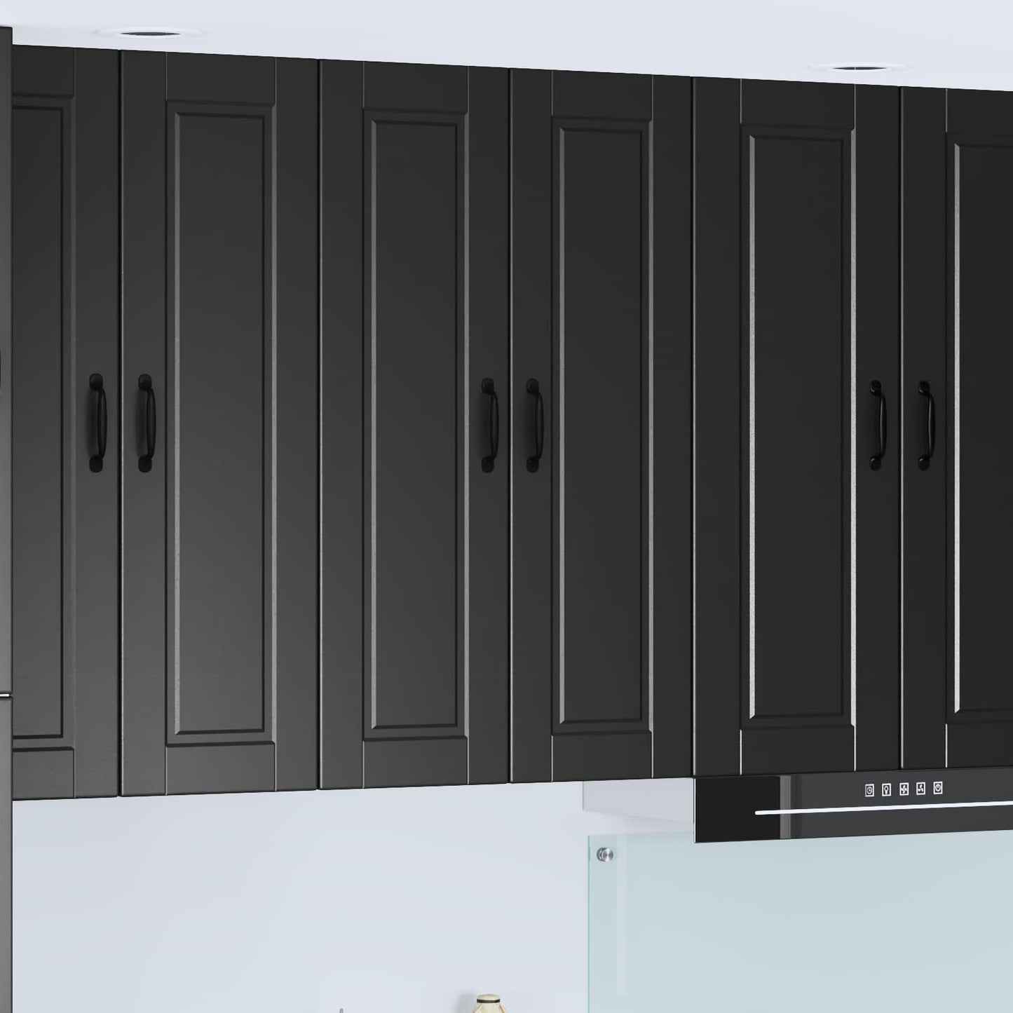 Armadietto a muro PORTO Nero 60 x 31 x 100 cm Legno multistrato