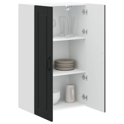Armadietto a muro PORTO Nero 60 x 31 x 100 cm Legno multistrato