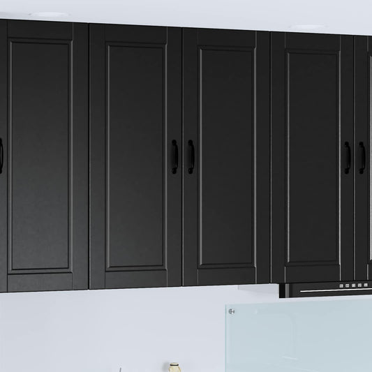 Armadietto a muro PORTO Nero 80 x 31 x 100 cm Legno multistrato