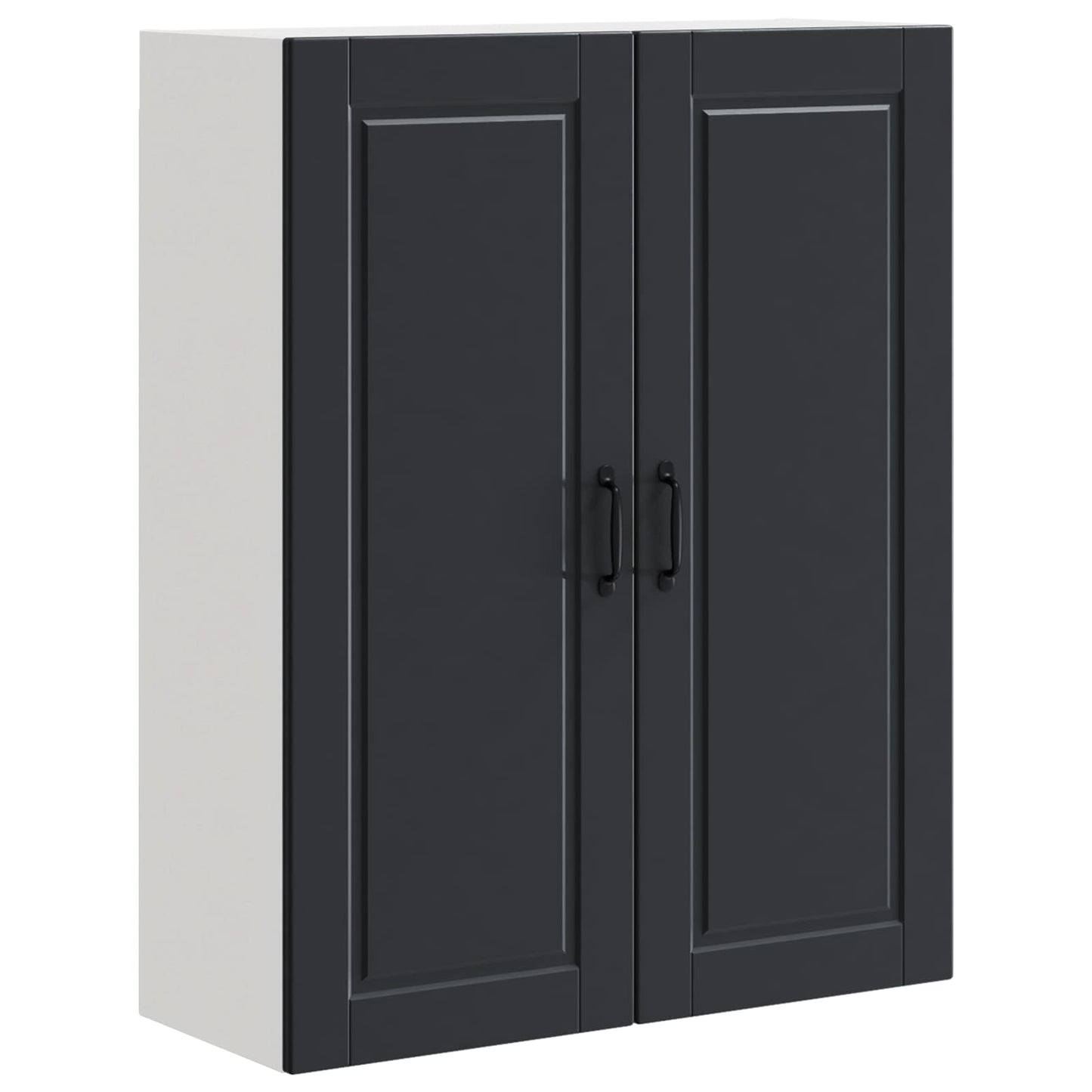 Armadietto a muro PORTO Nero 80 x 31 x 100 cm Legno multistrato