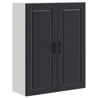Armadietto a muro PORTO Nero 80 x 31 x 100 cm Legno multistrato