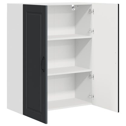 Armadietto a muro PORTO Nero 80 x 31 x 100 cm Legno multistrato