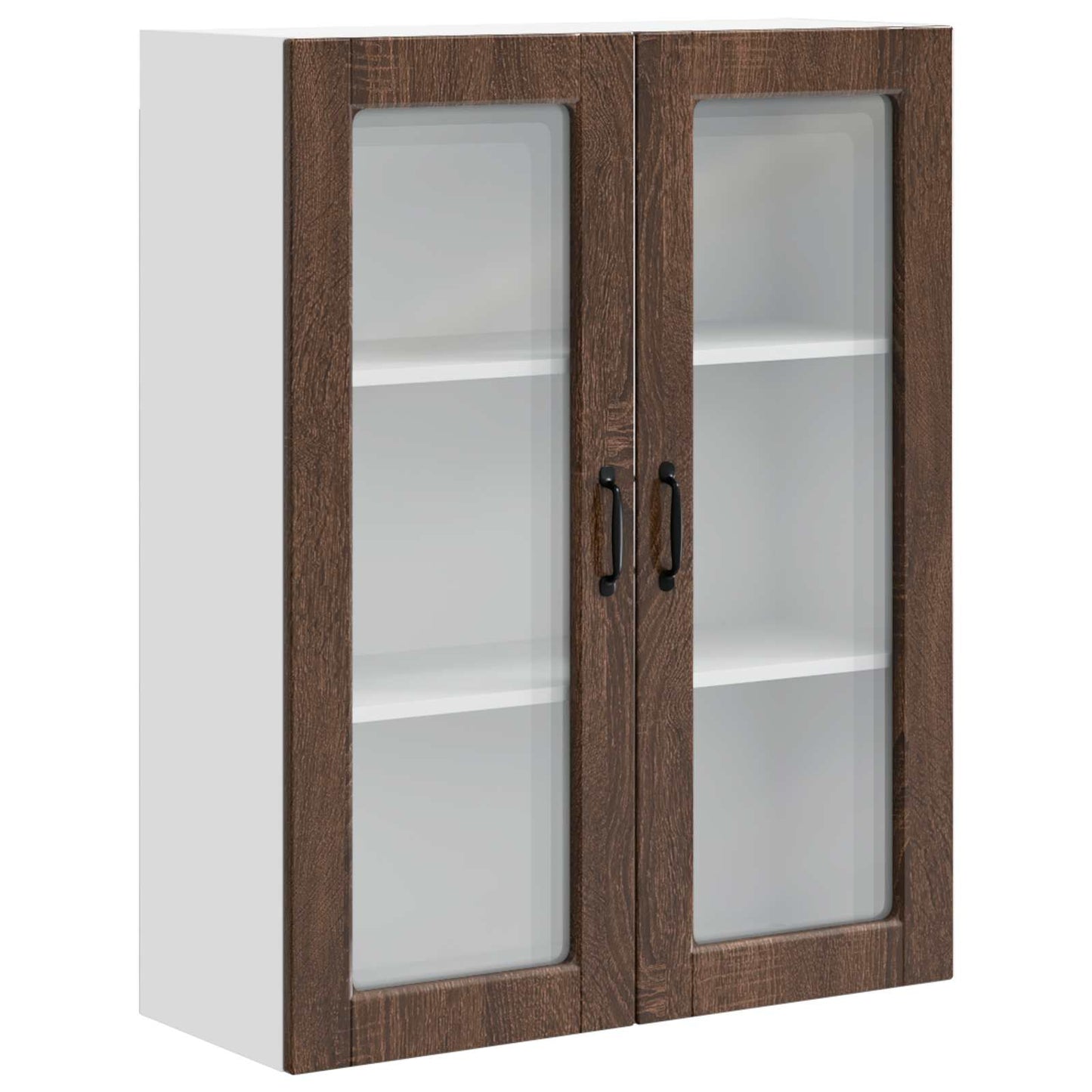 Mobile in vetro da parete PORTO Rovere Marrone 80 x 31 x 100 cm