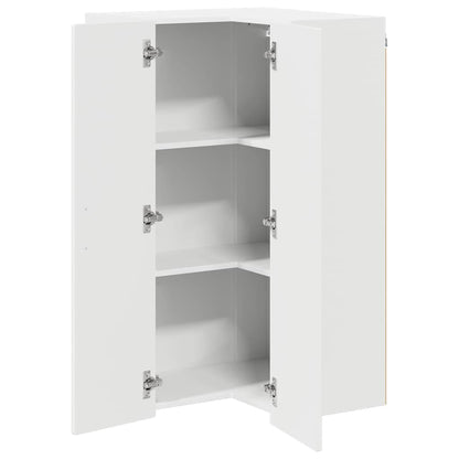 Mobile angolare per parete PORTO Bianco 57 x 57 x 100 cm