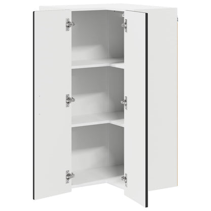 Mobile angolare per parete PORTO Nero 57 x 57 x 100 cm