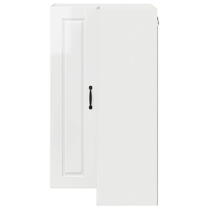 Mobile angolare per parete PORTO Bianco Lucido 57 x 57 x 100 cm