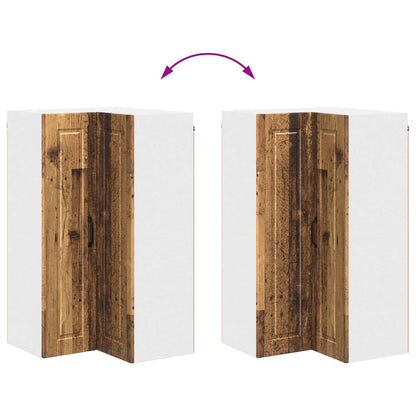 Mobile angolare per parete PORTO Legno vecchio 57 x 57 x 100 cm