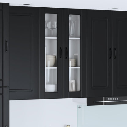 Pannello lavastoviglie Nero 60 x 31 x 100 cm Legno multistrato | homemem39