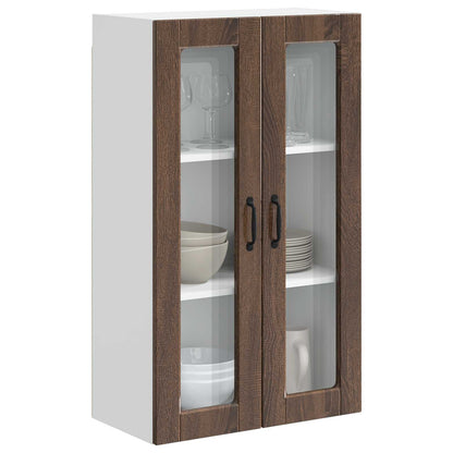 Mobile in vetro da parete PORTO Rovere Marrone 60 x 31 x 100 cm
