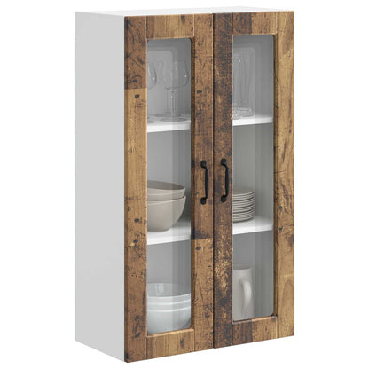 Mobile in vetro da parete PORTO Legno vecchio 60 x 31 x 100 cm