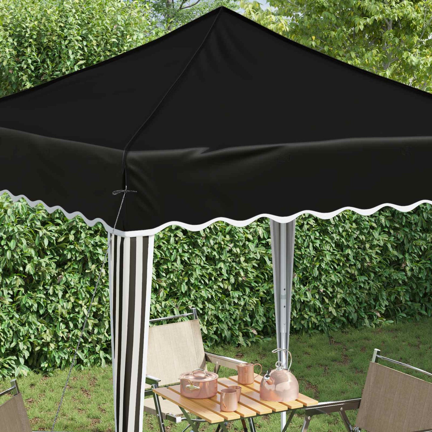 Tenda per feste a pop-up 195 x 195 x 245 cm Nero Tessuto Oxford | homemem39