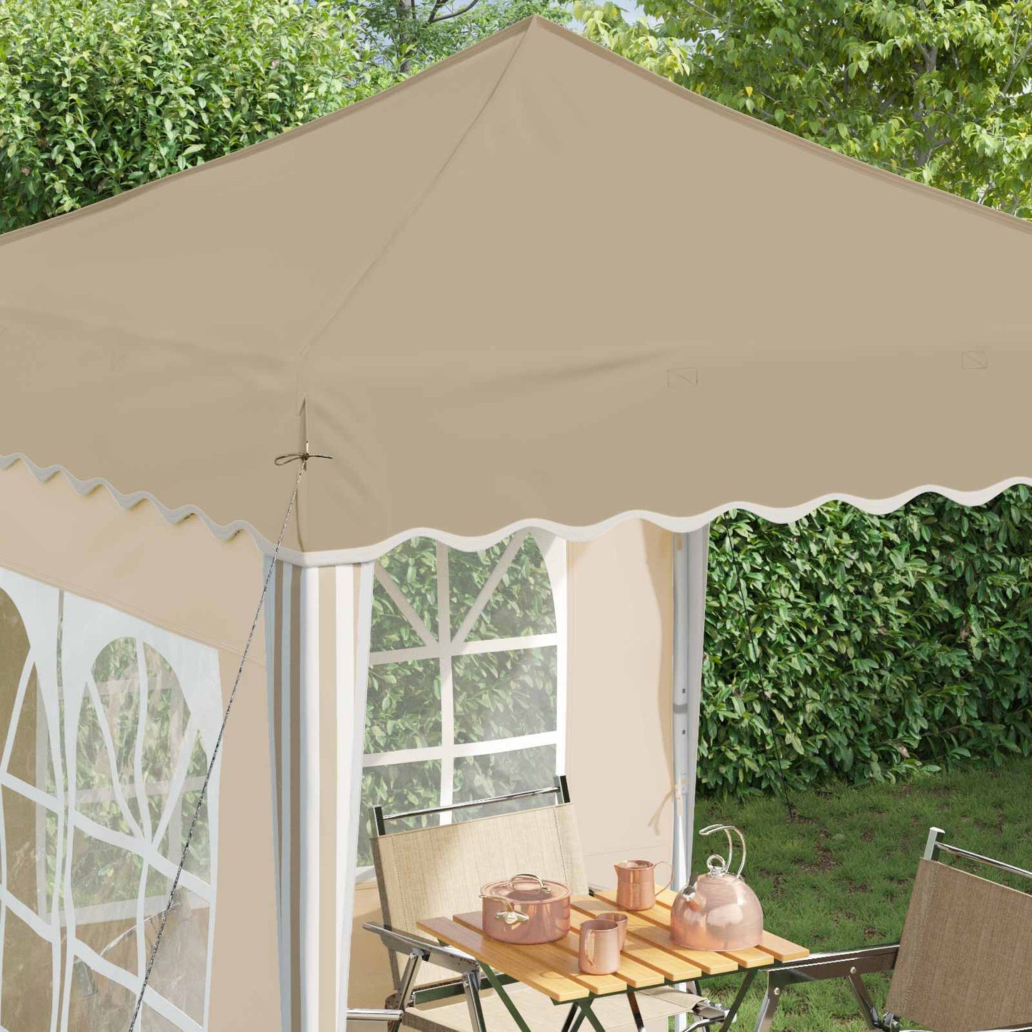 Tenda per feste a pop-up 195 x 195 x 245 cm Crema | homemem39