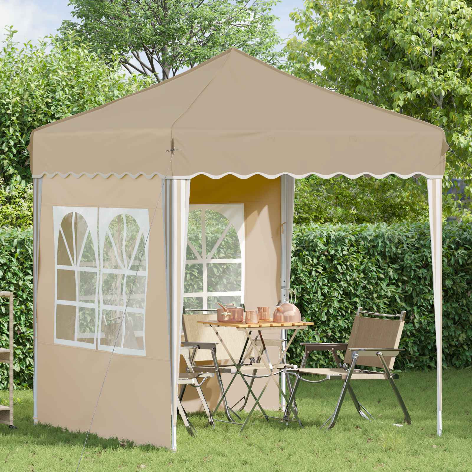 Tenda per feste a pop-up 195 x 195 x 245 cm Crema | homemem39