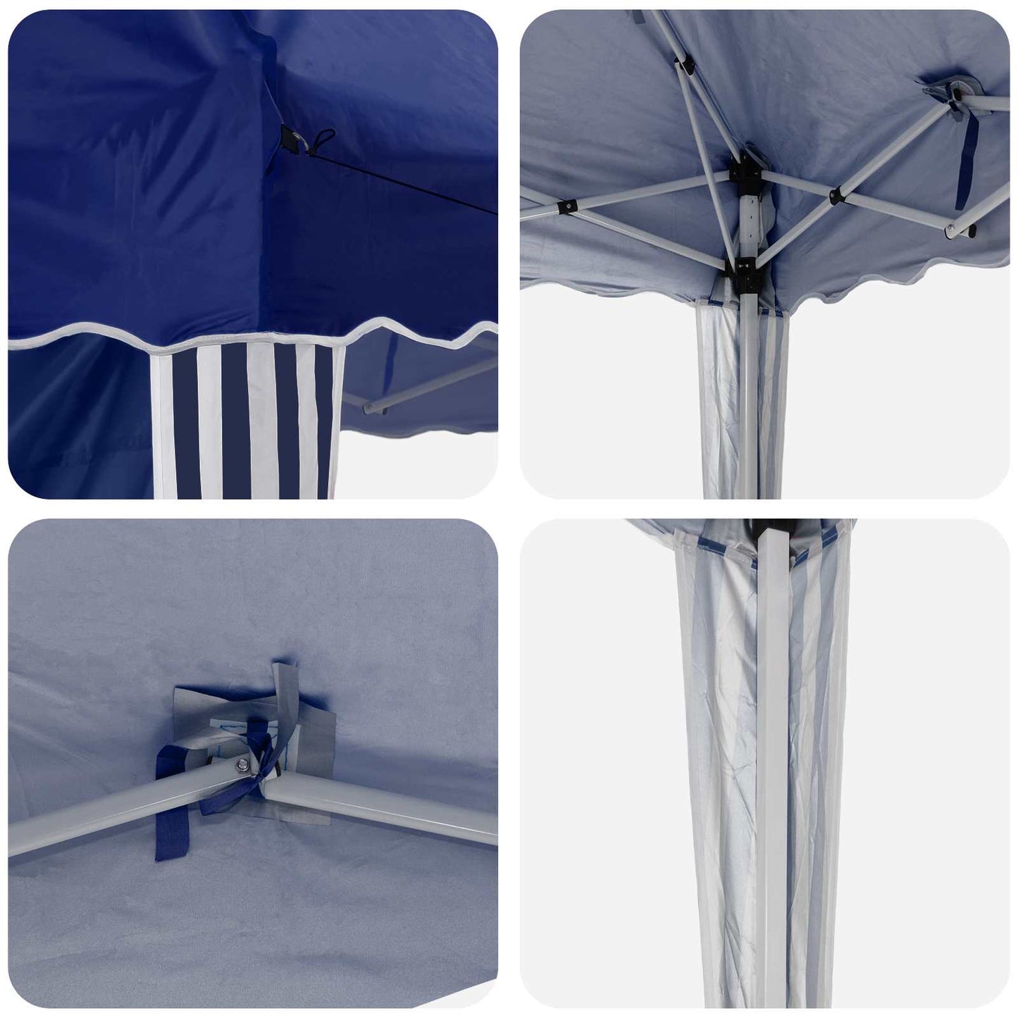 Tenda per feste a pop-up 195 x 195 x 245 cm Blu Tessuto Oxford