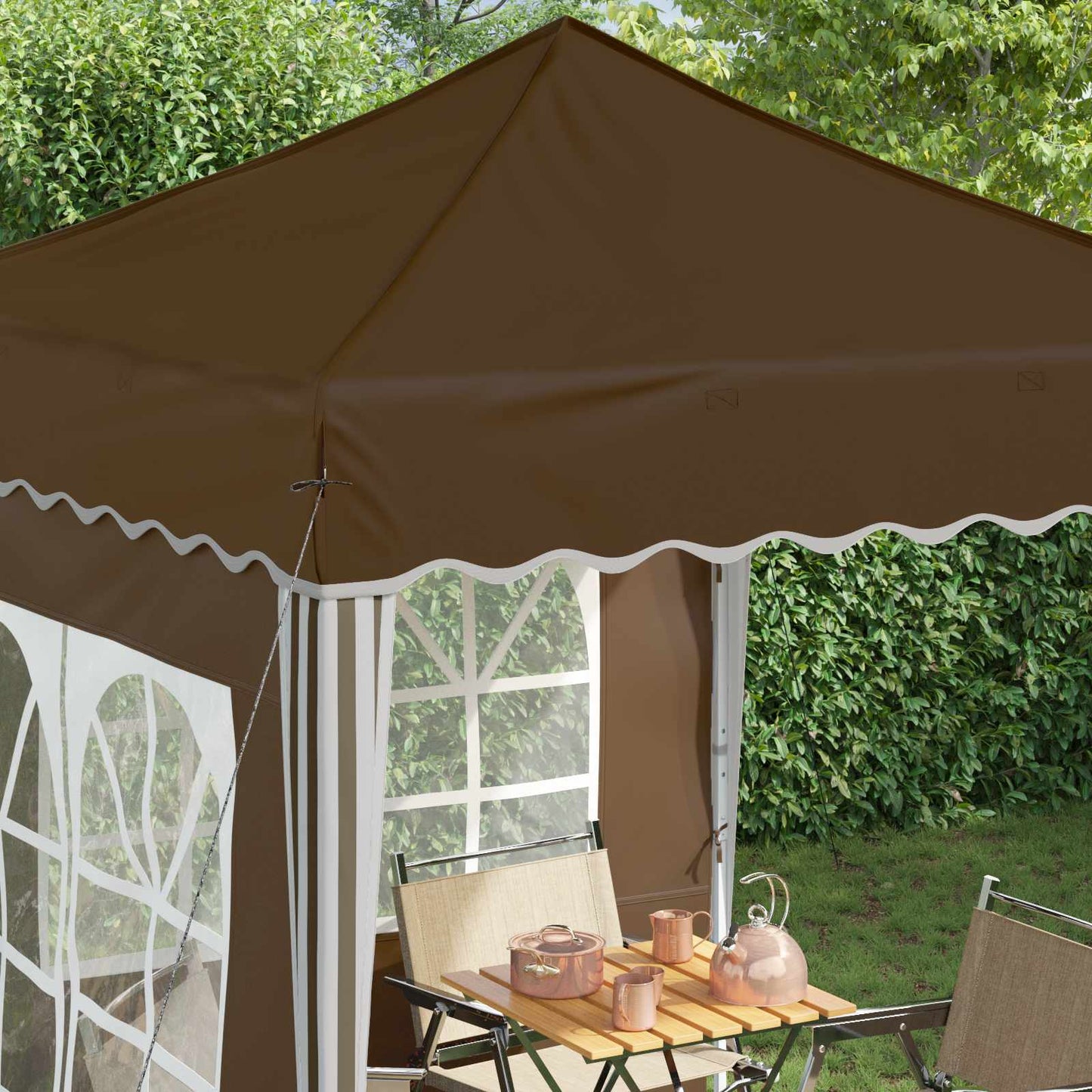 Tenda per feste a pop-up 195 x 195 x 245 cm Tortora | homemem39